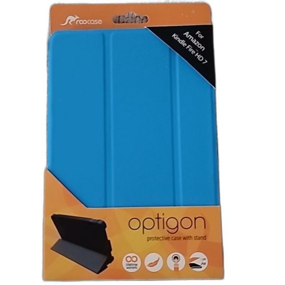 Amazon Kindle Fire HD 7 Optigon Protective Case with Stand Teal Blue
